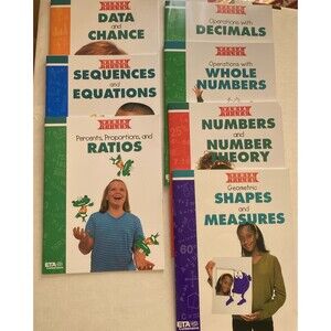ETA Versa Tiles Math Lab Level 6 LOT OF 7 Books VersaTiles Homeschool